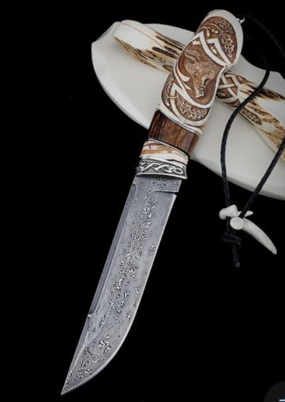 Handcrafted Viking Axe with Engraved Steel Head