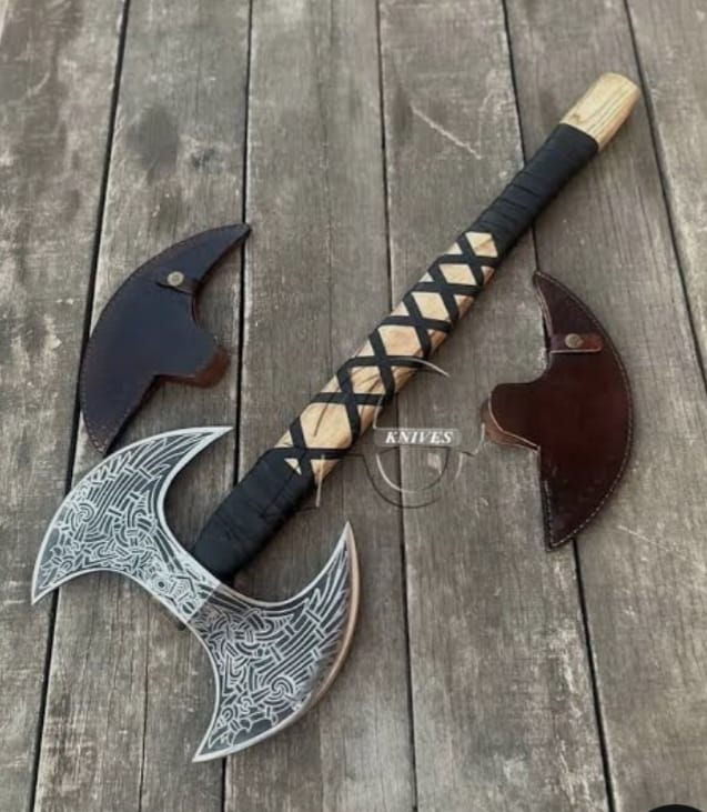Handcrafted Double Head Viking Axe