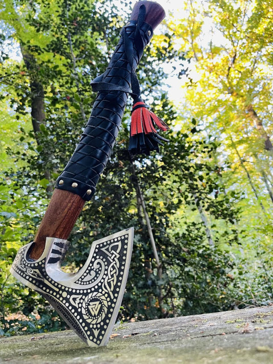 Forged Carbon Steel Viking Axe – Perfect Gift for Vikings