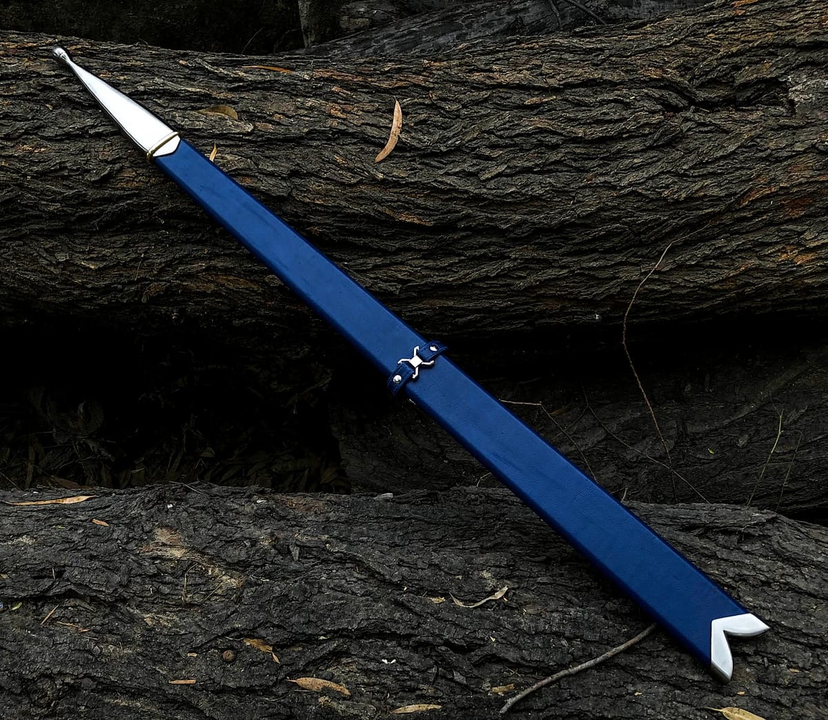 Handmade Glamdring Elven Blade-Gandalf's Sword with Blue Leather Grip.